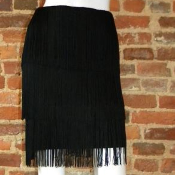 MICHAEL KORS COLLECTION - $1595 HEIDI's Runway BodyCon Flapper Fringe Skirt 6 - Picture 6 of 14